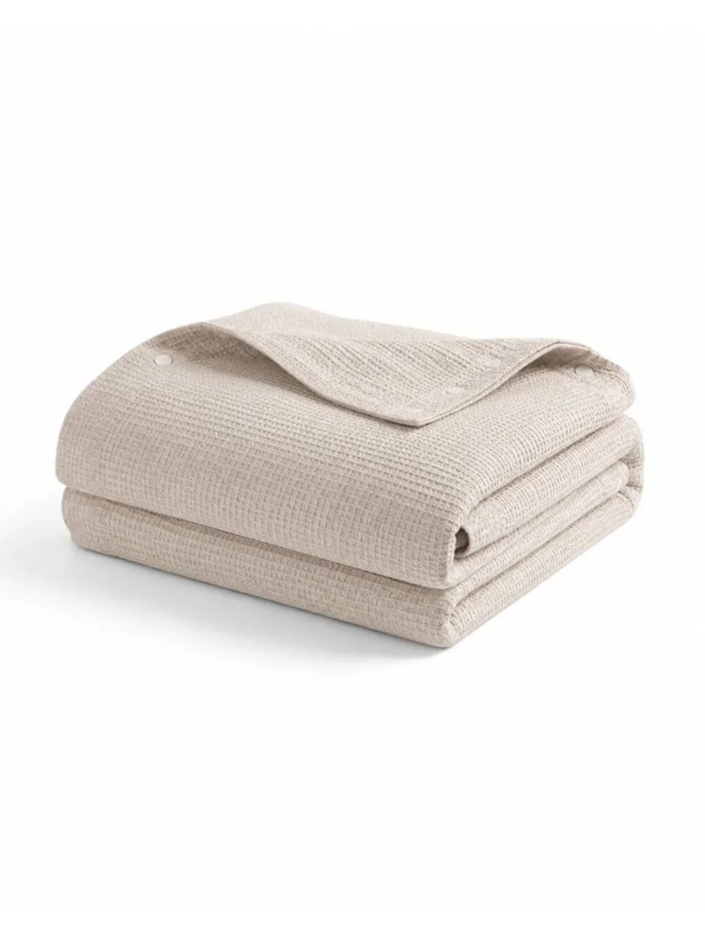 S24 | Quince Organic Luxe Honeycomb Duvet Cover King Cal King Sand NWT - Picture 2 of 11